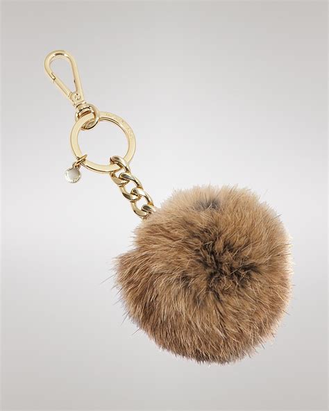 Michael Kors XXL Mulberry Fur Pom Pom Keyring